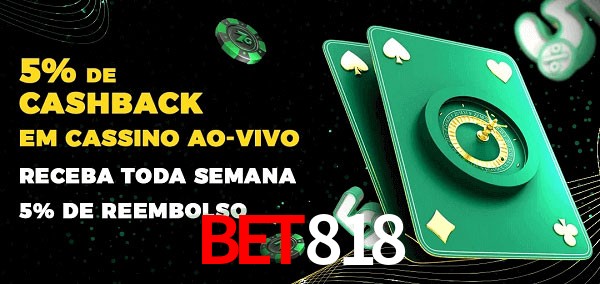 Promoções do cassino ao Vivo bet818